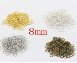 400pcs Antique BronzeGold Silver Jump Rings Split Rings Jewelry Findings Jewelry DIY 8mm 0101054019537