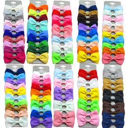 Hair Accessories 10PCS Set Solid Color Cloth Bow Small Clips For Baby Girl Kids Cute Kawaii Handmade Hairpin Barrettes Fashion