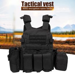 Molle Plate Vest Waterproof Camouflage Airsoft Equipment Tactical Vests Outdoor Military Combat Body Armour Padded Vest 240118