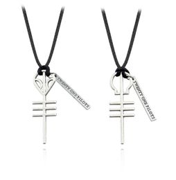 Necklaces Fashion 21 Twenty One Pilots Rock Band Skeleton Pendants Cord Bff Friends Necklace Punk Men Women Music Hip Hop Jewelr7244888