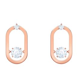 Swarovskis Earrings Designer Women Original Quality Charm Original Template Oval Heart Earrings For Women With Element Crystal Dynamic Earrings