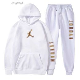 Sweatpants and Hoodie Set Tracksuit Men Hooded Sweatshirt Pants Pullover Suit Casual Clothe Ssss 8VNC 8VNC