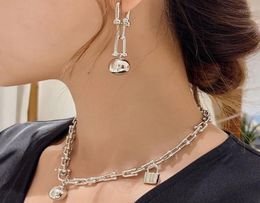 2020 New Vintage Metal Lock Chokers Necklaces for Women Punk Jewelry Big Ball Pendant Necklace U Chains Necklace Goth Whole19821512
