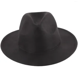 Berets Men's Hat Women Hats Cowgirl Wide Brim Classic Black Tops Jazz Caps Retro