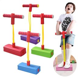 Kids Sports Games Toys Foam Pogo Stick Jumper Indoor Outdoor Fun Fitness Equipment Improve Bounce Sensory Toys for Boy Girl Gift 240130