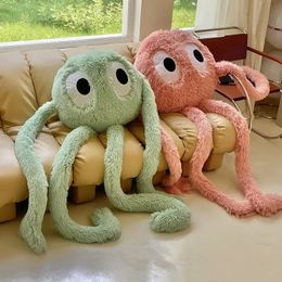 175CM Giant Swag Ferry Plush Green Pink Octopus Alien Monster Toy Stuffed Long Arms Legs Throw Boyfriend Pillow Room Decor 240130