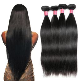 Whole Cheap 8A Brazilian Virgin Straight Human Hair Weaving 4 Bundles 100 Unprocessed Silky Straight Virgin Hair Extens26878677800107