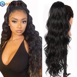 Body Wave Human Hair Drawstring tail Clip In Brazilian Remy Natural Colour Heat Resistant Tail For Women 240130