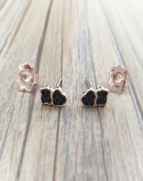 Rose Gold Vermeil Motif Earrings With Spinels Stud Bear Jewellery 925 Sterling Fits European Jewellery Style Gift Andy Jewel 9149335605963600