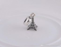 Eiffel tower chrams Jewellery Findings Components Charms beads pendants S925 sterling silver fits for style bracelets ale086H94728008