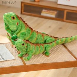 Stuffed Plush Animals 65CM Simulated Mane Lizard Doll Chameleon Toy Creative Boy Pillow Birthday Gift Rag YQ240218