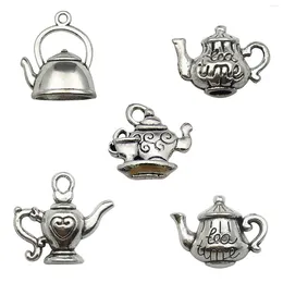 Charms 20PCs Vintag 3D Teapot Coffee Cup Alloy Metal Kettle Pendants For Jewelry Making Diy Neckalce Bracelet Earrings Supplies