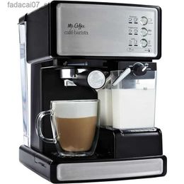 Coffee Makers Mr. Espresso and Cappuccino Machine Programmable Maker with Automatic Milk Frother 15-Bar Pump Stainless Q240219