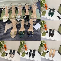 Elegante Schuhe, flach geschnittene Schnürschuhe, Slingback-Sandalen, mittelhoher Absatz, schwarzes Mesh mit glitzernden Kristallen, bedruckte Schuhe, Sommer-Slipper aus Gummi und Leder mit Knöchelriemen, Größe 35–40