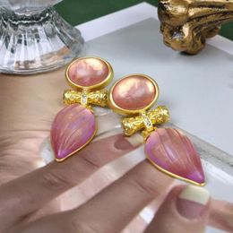 Stud Earrings Sweet Colour Long Pendant Earring Geometric Resin Party Gifts Accessories For Women