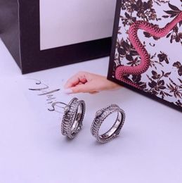 S925 sterling silver ring New retro sterling silver spirit ring trend hiphop male and female couple ring1706408