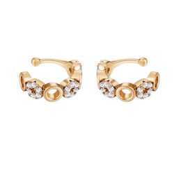 2 Pairs CZ Circle Earcuffs Clip Earrings Ear Ring Multicolor Copper Zircon Stone No Piercing Ear Cuff Earrings For Women Jewelry9360803