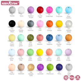 100pcs Silicone Beads 12MM Round Perle Baby Teething Beads DIY Baby Pendant Necklace BPA Free Silicone Teether Colourful 240202