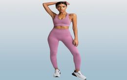 Yoga Outfits Seamless Gym Clothes Woman Sportswear 2 Piece Exercise Leggings Padded Sports Bras Women Fitness Wear Workout Sets Sp5198277