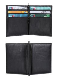 Leather Men Money Clip Wallet Solid Male Purses With Clip Cash Holder Card Cases Billfold Clamp Geldklammer Geldclip Monye klip2596914