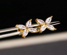 silver jewelry rhinestone earrings womens flower earrings gold hoops earrings fashion diamond earings jewelry7385568