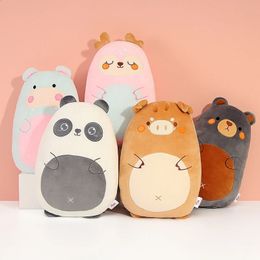 Kawaii Animals Plush Pillow Cuddly Squishy Dinosaur Pig Rabbit Cat Panda Zoo Animal Soft Plushie Peluche Kids Gift 240202