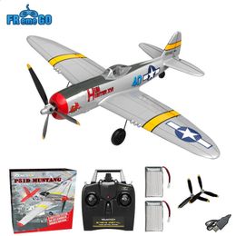 P47 Thunderbolt RC Plane 2.4G 4Ch RC Fighter 400mm Wingspan P47 RTF Aircraft One-key Aerobatic RC Warbird Aeroplane Toys Gifts 240118