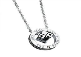 Yoursfs 6 PcsSet Stainless Steel Zirconia Necklace Our Love Will Last Forever Pendant Necklace for Women4644681