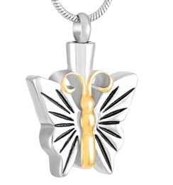 IJD9276 Stainless Steel Butterfly for Ashes Memorial Urn Fashion Pendant Necklace Cremation Keepsake with Chain Jewelry9576859