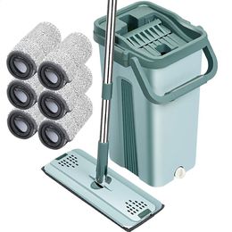 Mop and Bucket Set With 6 Replacement Tineco Floor One S5 Cleaning Stick Basket Spin Washer Magic Broom Sprayer Wet Go House 240123