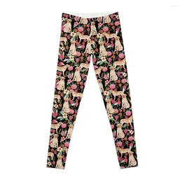 Active Pants Labrador Retriever Yellow Lab Florals Dog Breed Must Have Gifts For Owners Leggings Sport Set Womens