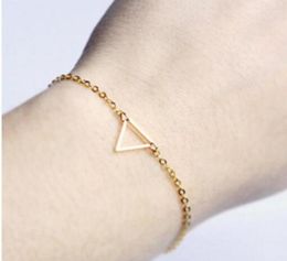 jewerly bracelets for women triangle pendant gold Colour simple bracelets whole fashion of 28563082698459