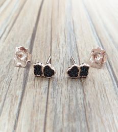 Rose Gold Vermeil Motif Earrings With Spinels Stud Bear Jewellery 925 Sterling Fits European Jewellery Style Gift Andy Jewel 9149335609428770