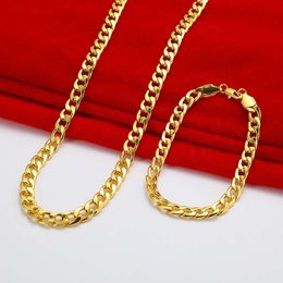 Jewellery neck chain mens NK thick gold chain thick silver plated side Necklace CUBAN CHAIN