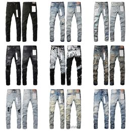 Designer Jeans Mens Purple Denim Trousers Fashion Pants High-end Quality Straight Design Retro Streetwear Casual Sweatpants Joggers Pant Washed Old Jeans GSXA