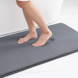 Olanly Silicone Bath Mat Non-Slip Shower Bathroom Rug Memory Foam Carpet Soft Foot Mat Stone Floor Super Absorbent Quick Dry Rug 240122