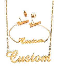 Gold Silver Color Personalized Custom Name Pendant Necklace Customized Cursive Nameplate Necklace Women Handmade Birthday Gift6781439