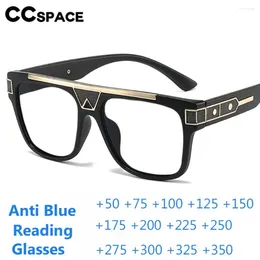 Sunglasses B57330 Luxury Large Frames Anti Blue Light Reading Glasses Retro Rivet Optical Presbyopic Spectacles Dioptric 50- 400