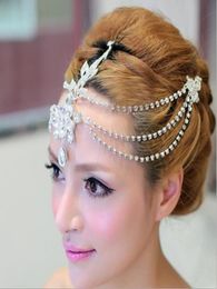 Luxury Tassels Bridal Forehead Decoration 2019 Bride Headpieces Crown for Wedding Party Women Accessories2628030