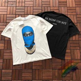 Men's T-Shirts Blue Mask Man Paint IH NOM UH NIT Paris T-Shirt Men Women High Quality Loose Black White Short Sleeve T240218