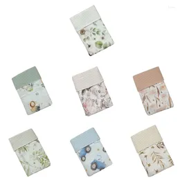 Blankets 2024 Cotton Waffle Baby Swaddle Blanket Born Infant Boys Girls Floral Leaves Printed Patterned Soft Swaddling Receiving