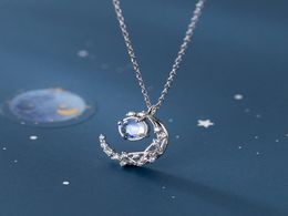 14 designs Real 925 Sterling Silver Moon and Star Pendant Necklace for Women Fine jewelry luxurious zirconia Fashion statement nec1681057