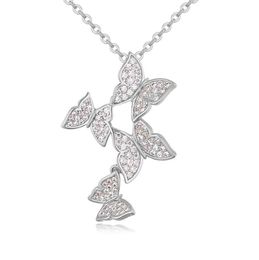 1111 New Design Butterfly Pendant Necklace Micro Paved with Cubic Zircon Collar For Women Bijoux Accessories Jewelery Gift4990658