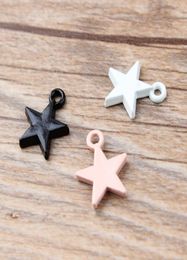 Bulk 200pcslot Candy Colour Star Charms Pendant Mini 12x15mm Good For DIY Jewellery accessories Findings6688451