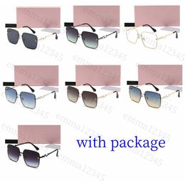 MOQ#1pcs Designer Sunglass Square Sunglasses for Women Men Classic Brand Sun glass with Letter Goggle Adumbral 7 Colour Option Eyeglasses with box