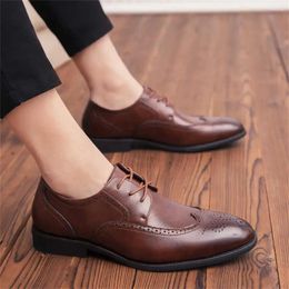 Dress Shoes Synthetic Leather Groom Man Comfortable Elegant Sneakers Sport Foreign Goods S Promo