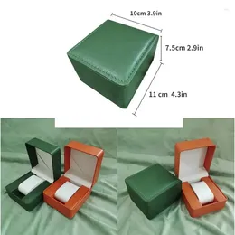 Watch Boxes 1pcs Box Packaging Gift PU Storage Jewelry Simple Flip Lining Small Pillow Party Gifts Decor