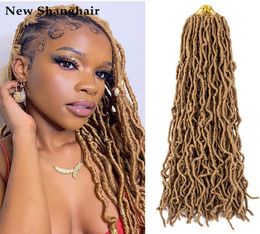 24 Inch New Soft Locs Crochet Hair for Natural Butterfly Style Braids Black Curly And Pre Looped Synthetic Braiding Hair BS252759899