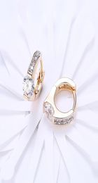Jewelry Gold Earring 18k Yellow Solid Gold FilledPlated Trendy Hoop Earrings For Women Engagement Earring Gift3070198