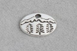 Whole Fashion Outdoor Vintage Single Side Round Mountain Charms For Camper 10mm 200pcs AAC12499910388